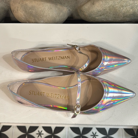 Stuart Weitzman Emilia Mary Jane ballet pumps Iridescent patent leather - Picture 3 of 10